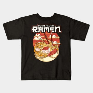 Powered By Ramen Cute & Funny Anime Kawaii Kids T-Shirt